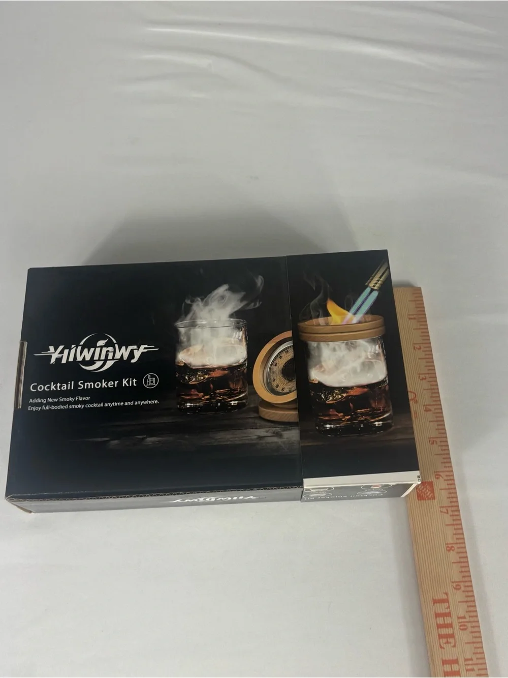 Cocktail Smoker Kit w Torch 6 Wood Chip Flavors Whiskey Bourbon Old Fashioned